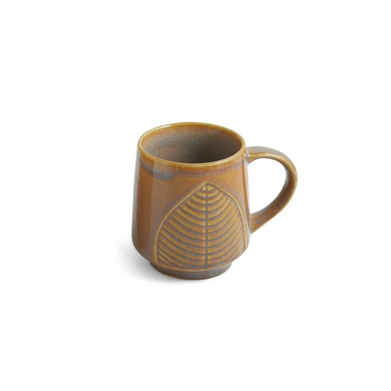 Leaf Ceramic Coffee Mug (300 mL Each) - Set Of Two media 5