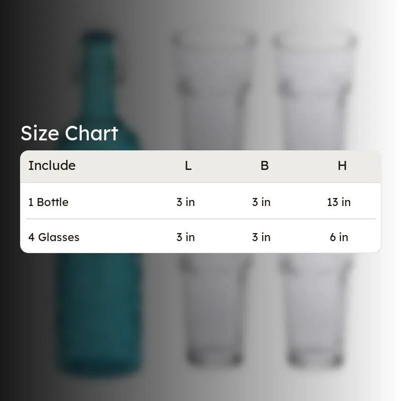 Hart 1000 mL Water Bottle With 300 mL Glasses - Five Piece Set media 8