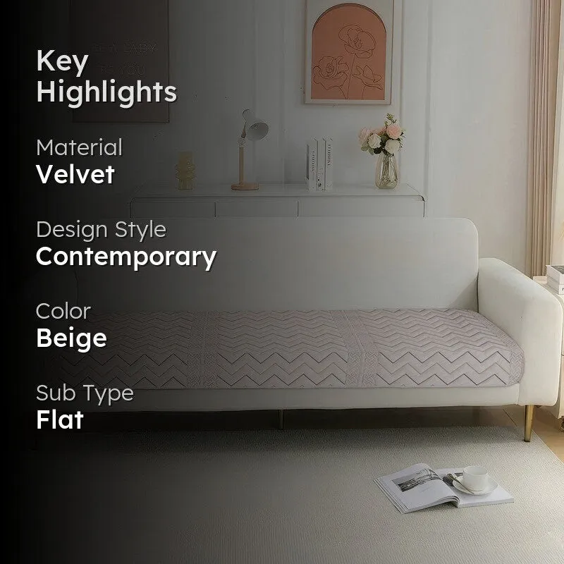 MonoForm Velvet Sofa Cover - Beige media 2