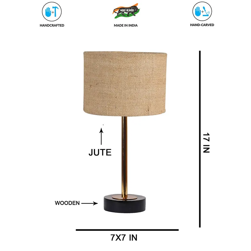 Sienna I Rodin Wooden Table Lamp - Beige,Gold,Black media 7