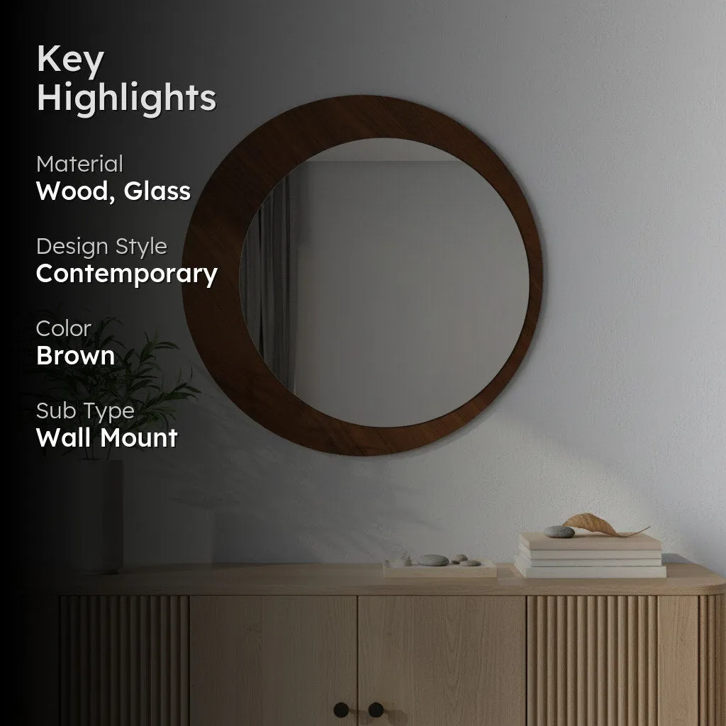 Timber Crescent Wall Mirror media 2