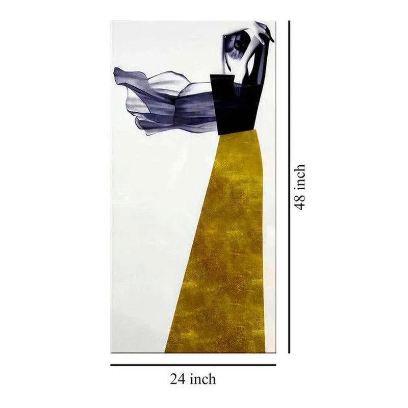 Lonely Woman Abstract Wall Painting media 7