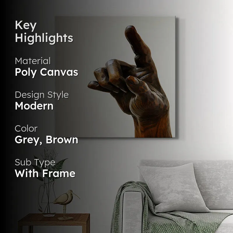 Wooden Hand Wall Painting media 2