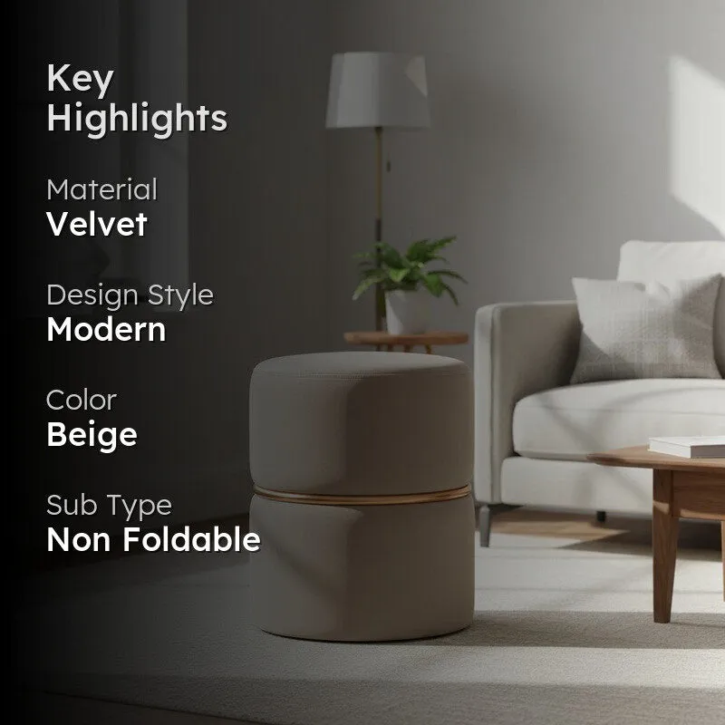 Zyvra Softin Ottoman - Beige media 2