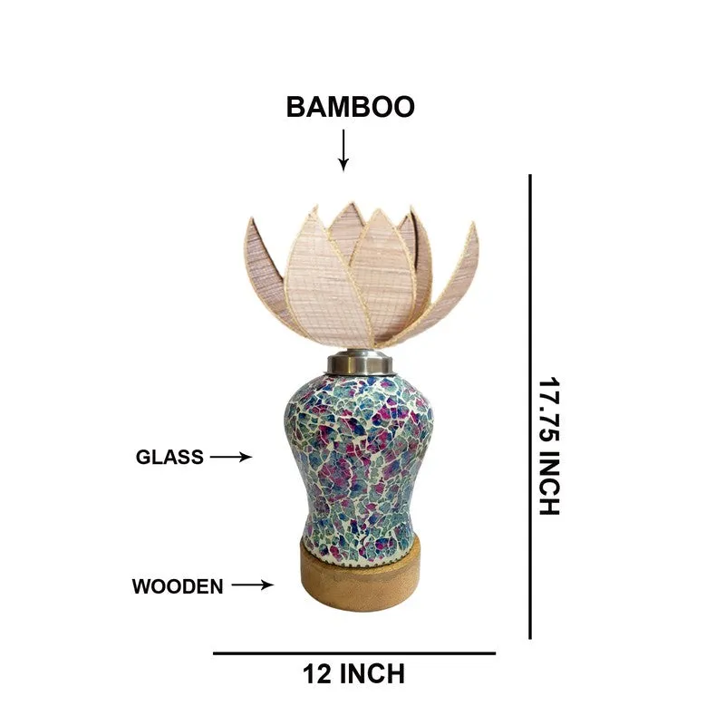 Floranisse Lotura Rattan Wooden Table Lamp - Multicolor media 7