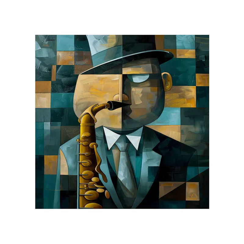 Jazz Musician Wall Painting media 5