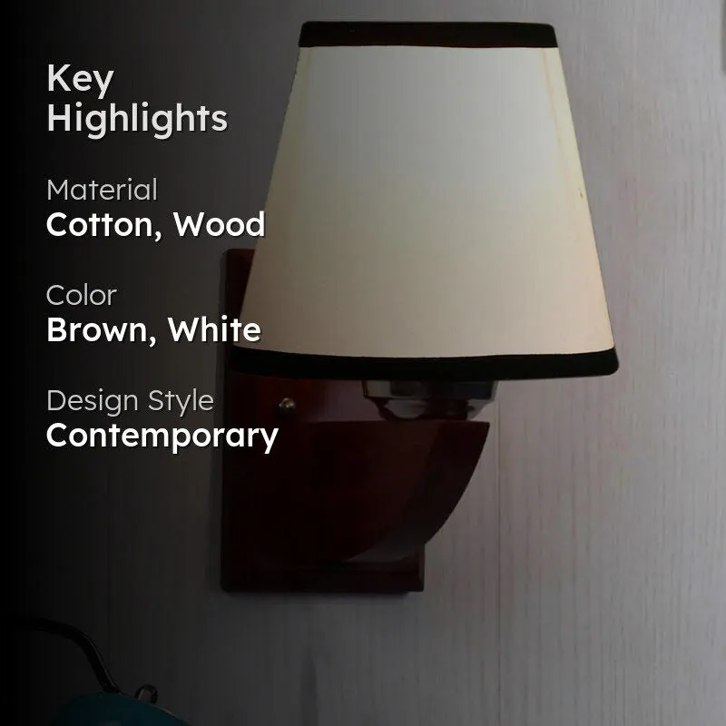 Deco Conical Wooden Wall Lamp media 2