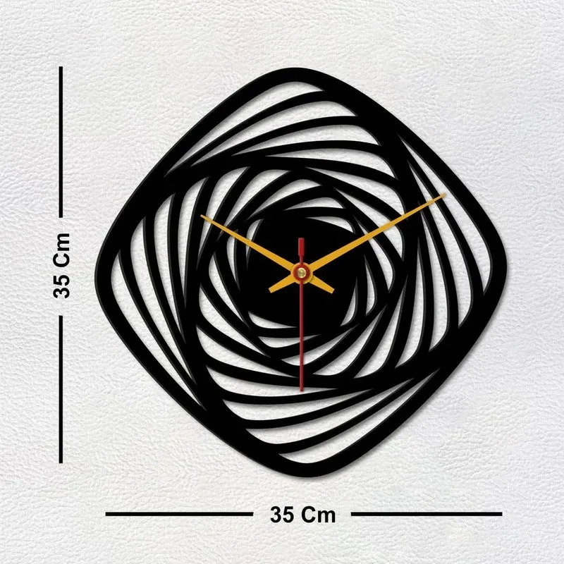 Angled Frame Wooden Wall Clock media 6