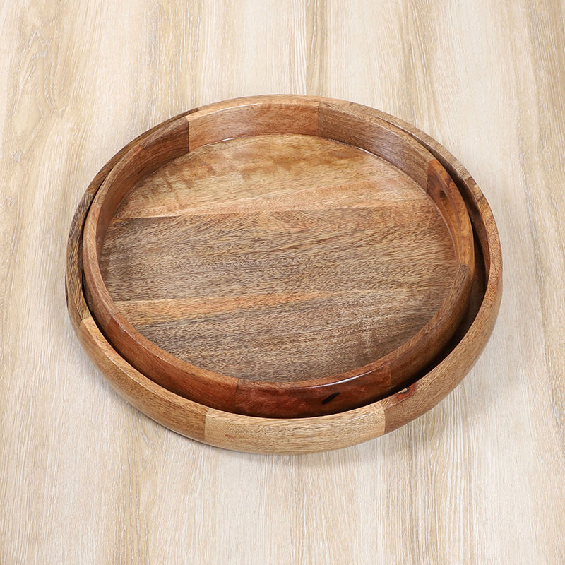 Zanari Mango Wood Serving Tray - Set Of Three media 4