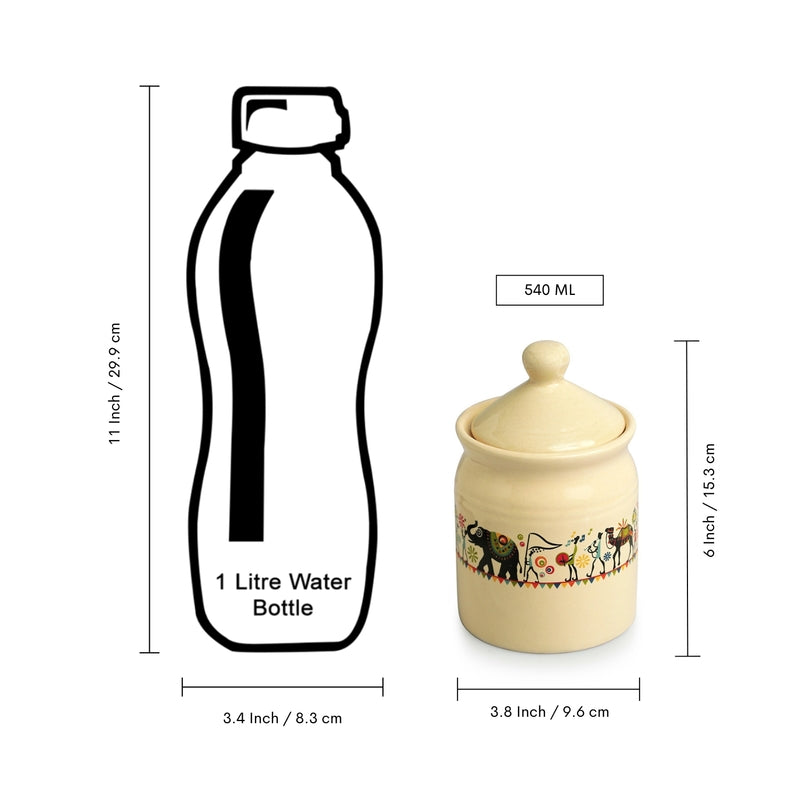 Elephant Parade Air Tight Storage Jar (540 mL Each) - Set Of Two media 7