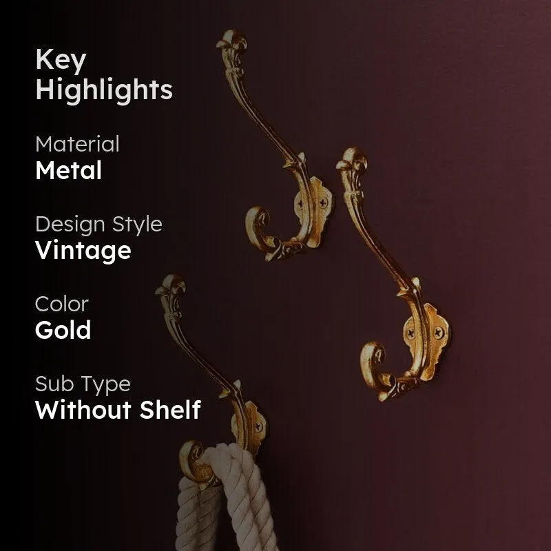 Gold Glam Wall Hook - Set Of Three media 2