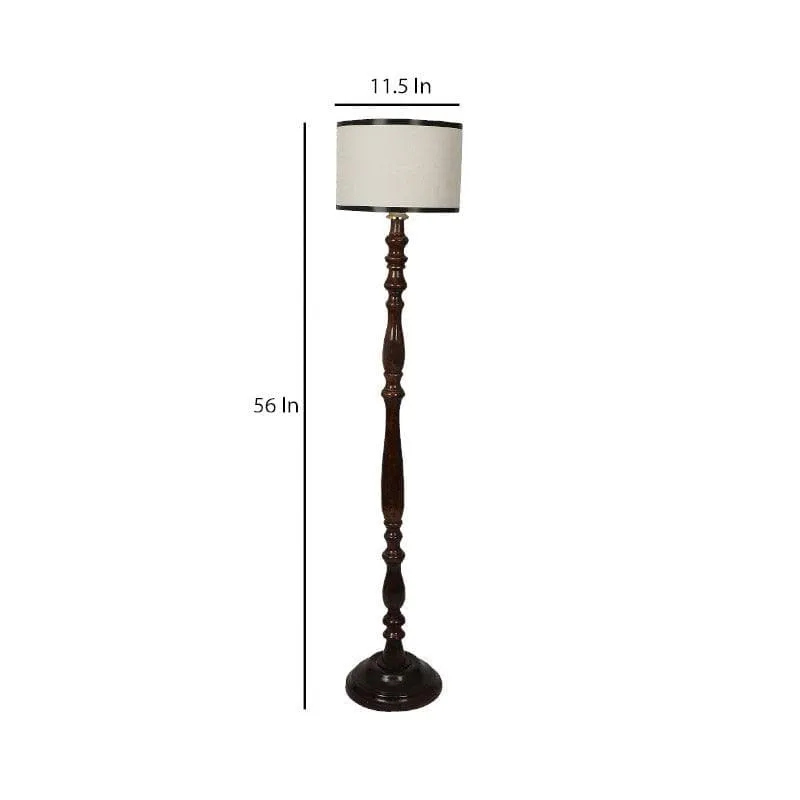 Natura Jome Floor Lamp - White & Black media 6