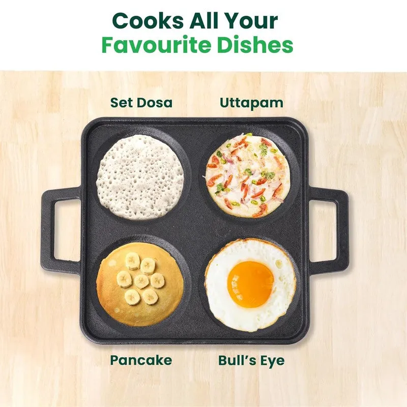 Snack Nest Cast Iron Non-Stick Paniyaram & Appam Pan - Black media 9