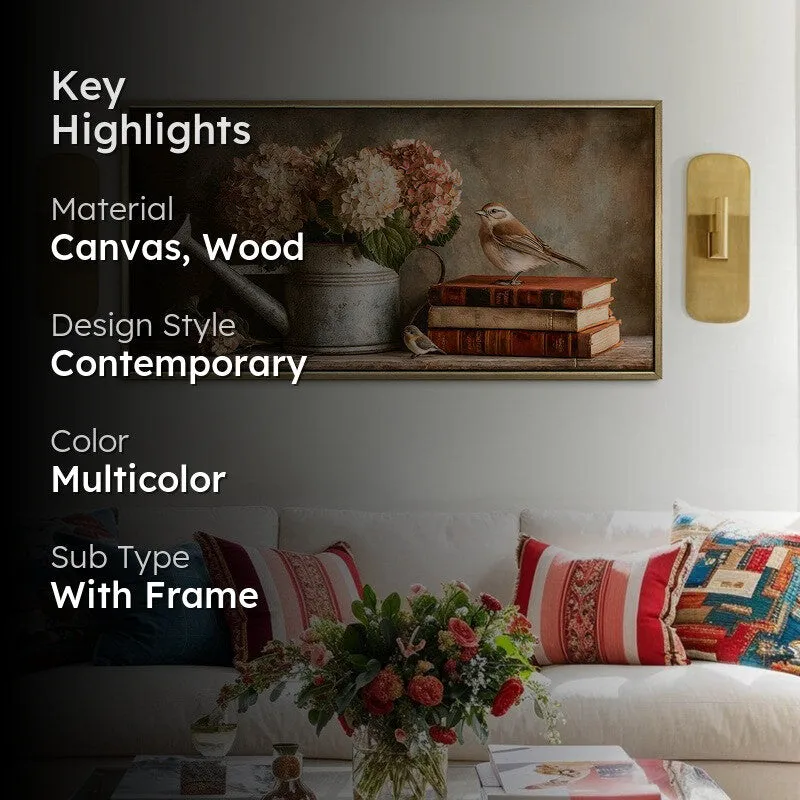 Sparrows Rest Canvas Wall Painting With Frame media 2