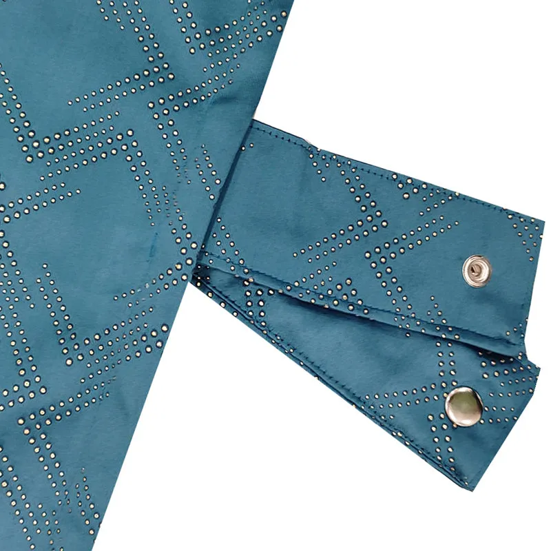 Acelynn Polyester Blackout Curtain (Blue) - Set Of Two media 3