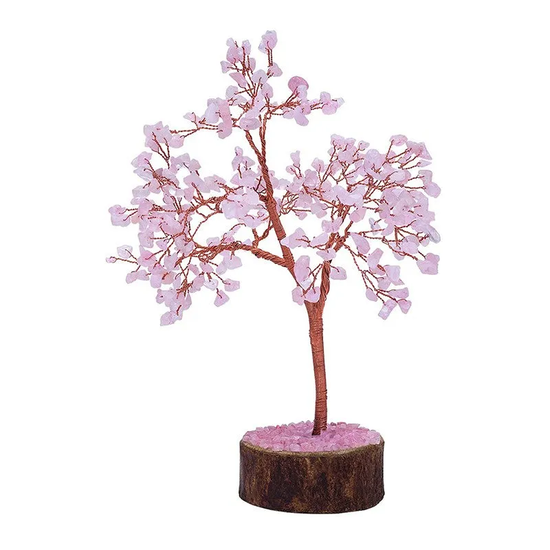 Agate Wish Tree Handcrafted Showpiece - Pink media 4