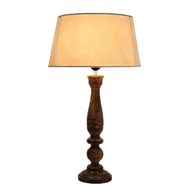 Earthie Fabric Table Lamp - White media 5