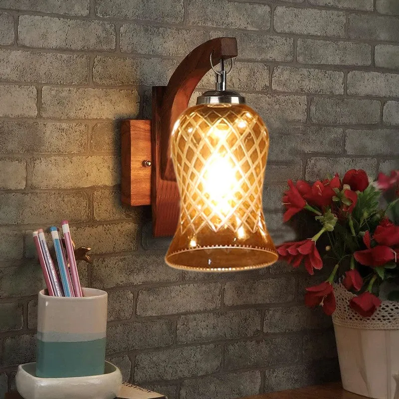 Honey Glow Glass Wall Lamp media 4