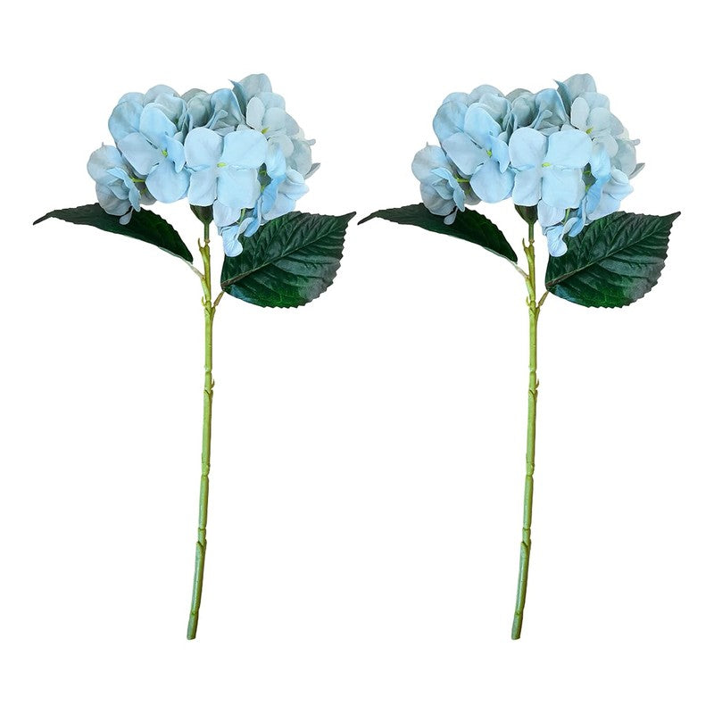 Hydrangia Silk Artificial Flower Stick - Blue media 6