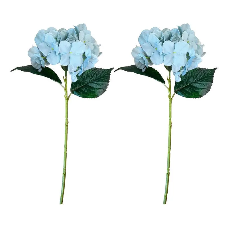 Hydrangia Silk Artificial Flower Stick - Blue media 6