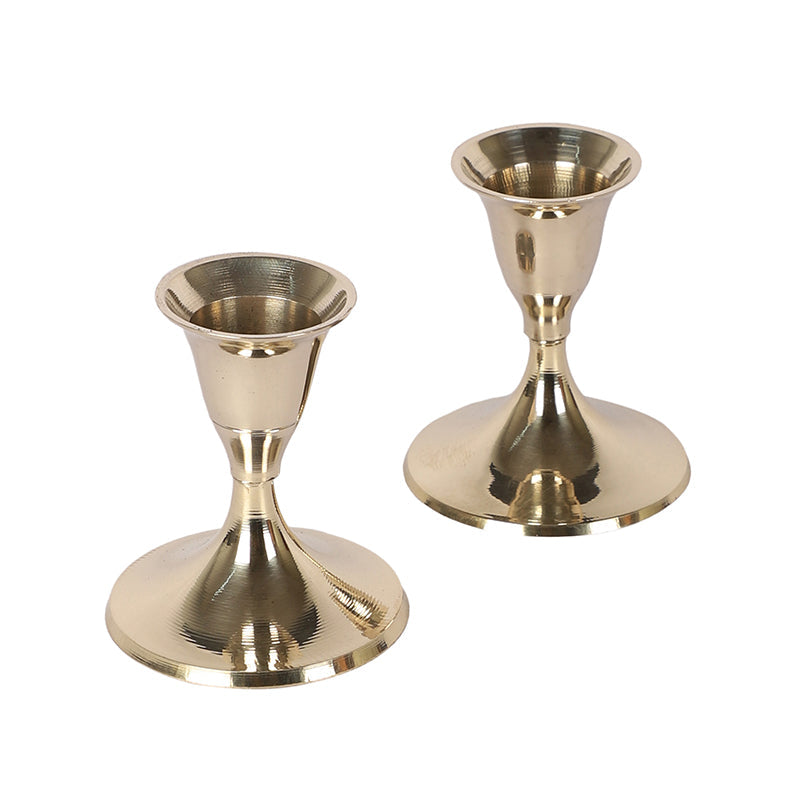 Vintage Luma Brass Candle Holder - Set Of Two media 4