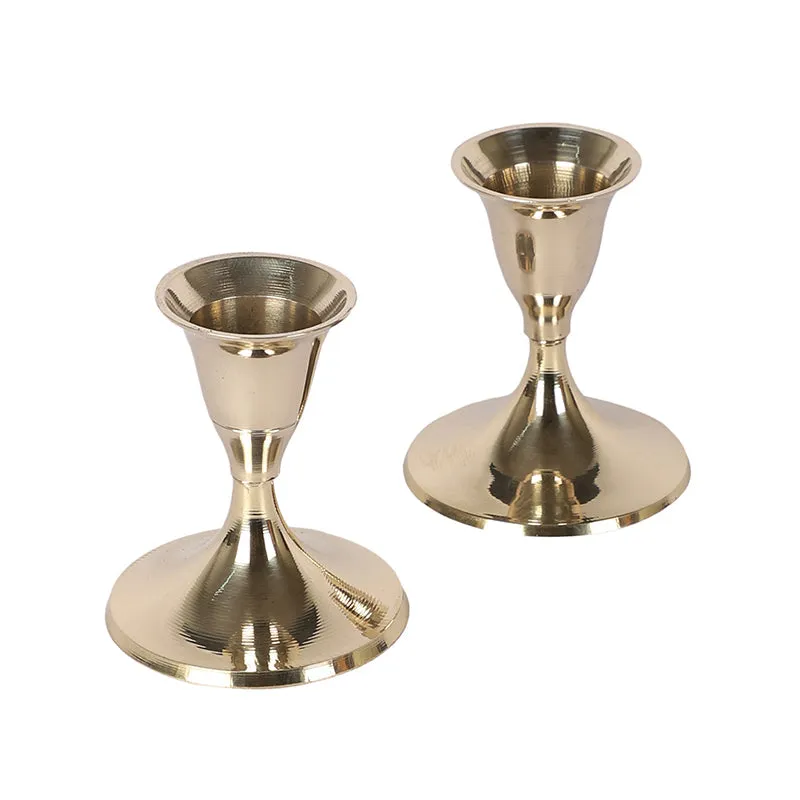 Vintage Luma Brass Candle Holder - Set Of Two media 4