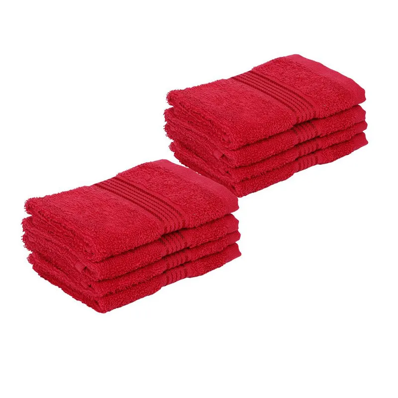 Bodil Face Towel (Red) - Set Of Eight media 5