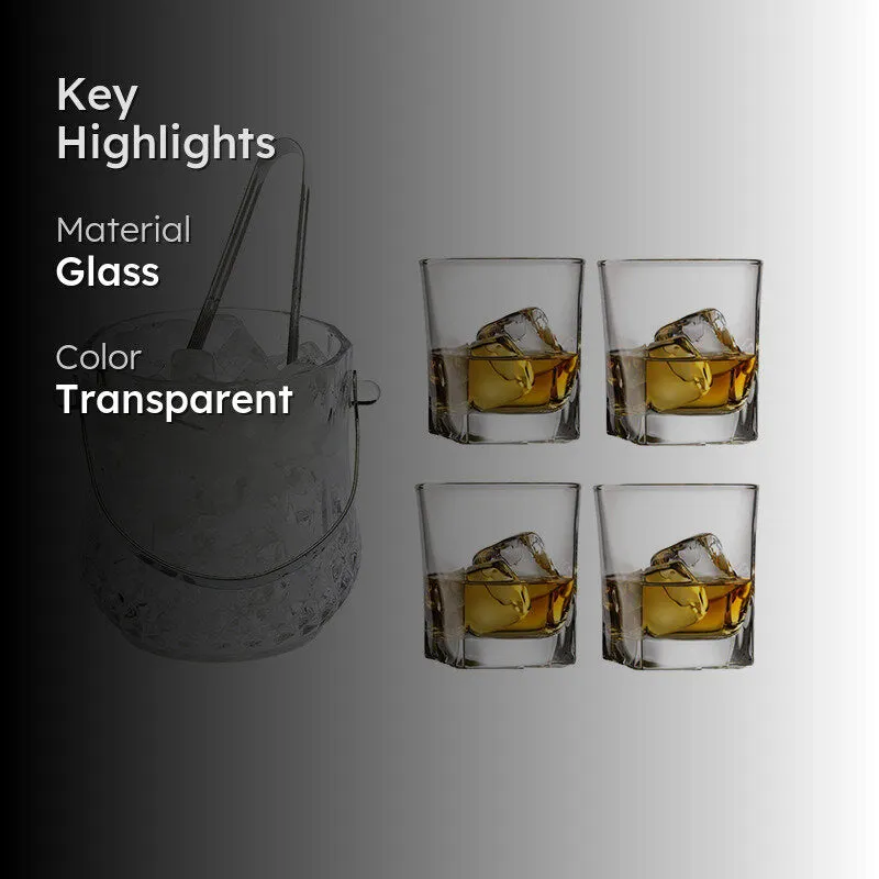 Nesta 1000 ML Ice Bucket With 180 ML Glass And Tong - Six Piece Set media 2