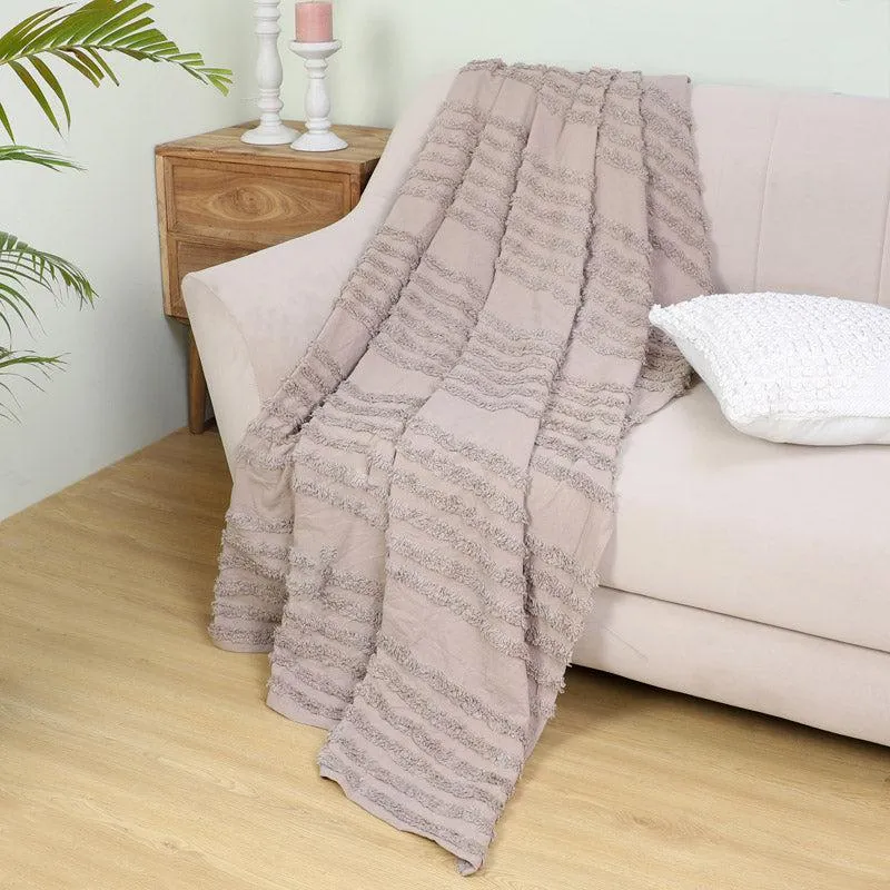 Nishtha Cotton Throw - Beige media 1