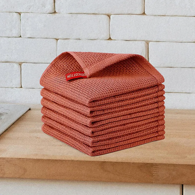 Prep & Dry Waffle Weave Cotton Kitchen Towel - Set Of six media 1