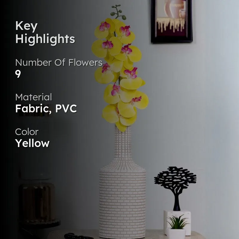 Graceful Artificial Orchids Flower Stick - Yellow media 2