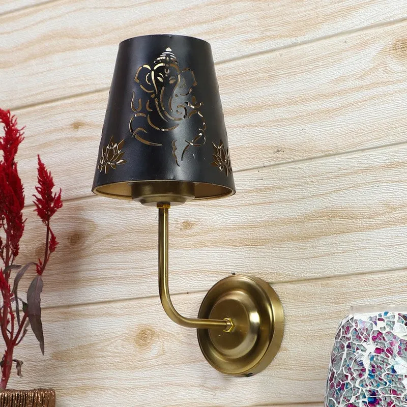 AuraCut Ganesha Metal Wall Lamp media 3
