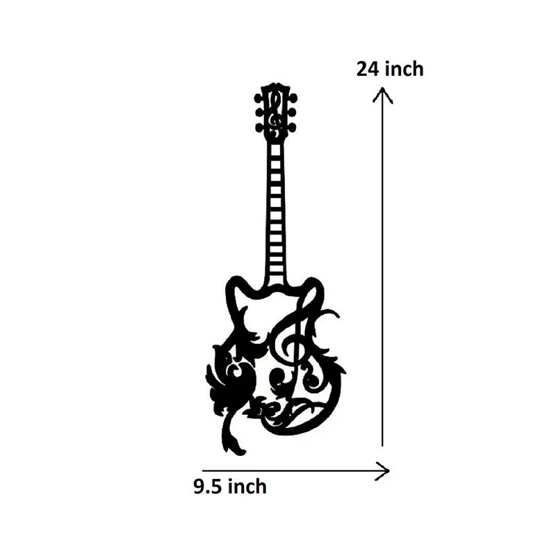 Artistic Guitar Black Iron Wall Accent media 5