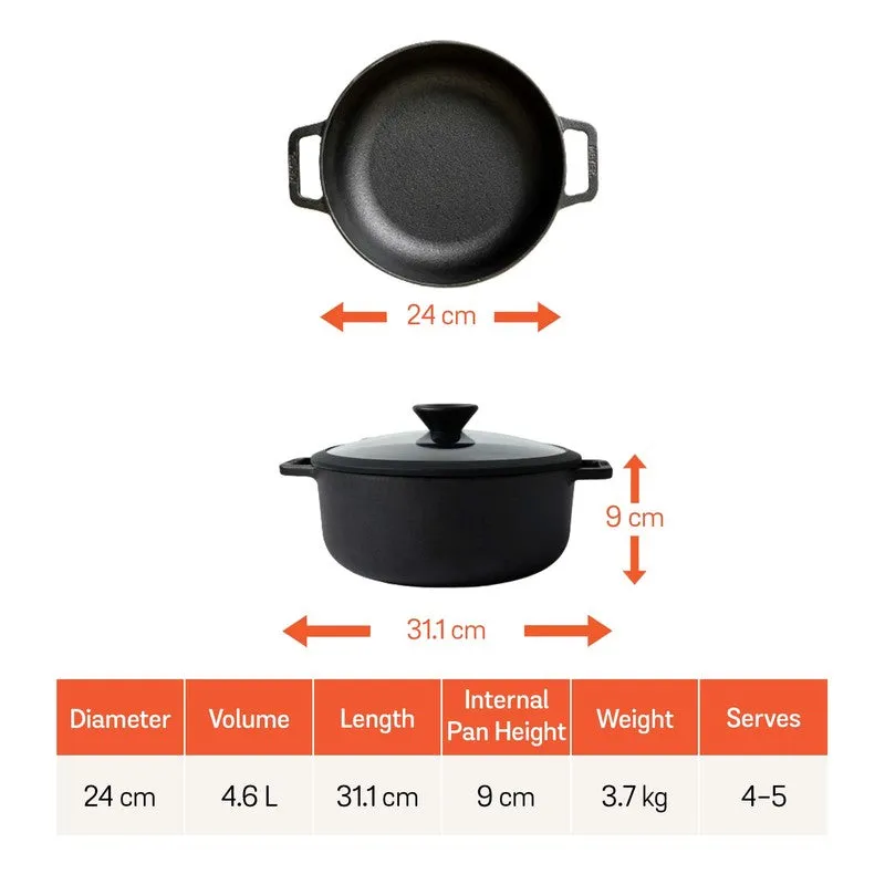 Meyer Cast Iron Cooking Pot with Lid - 4600 mL media 9