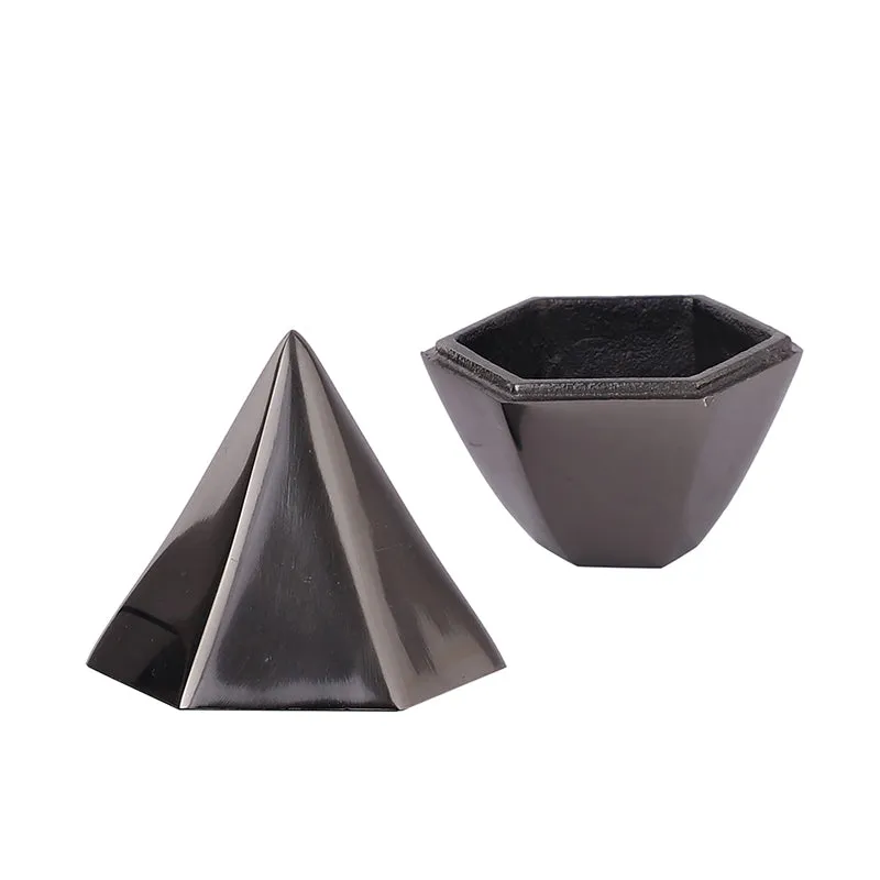 Pyramid Decorative Jar (Black) - Small media 4