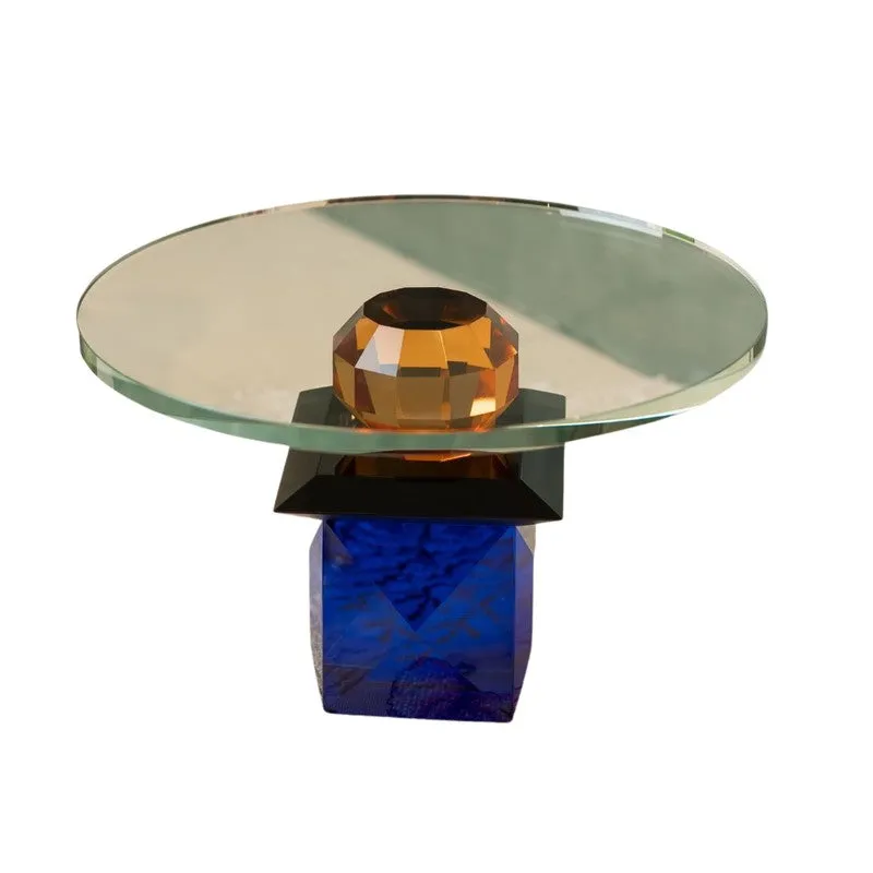 Classic Crystal Round Cake Stand - Blue media 3