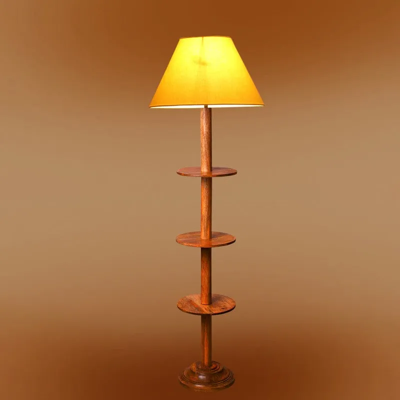 EclipseNova Light Wooden Floor Lamp - Yellow media 7
