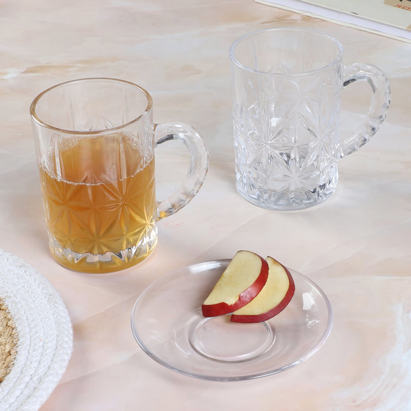 Arca (450 ML) Beer Glass & Snack Plate Combo - Three Piece Set