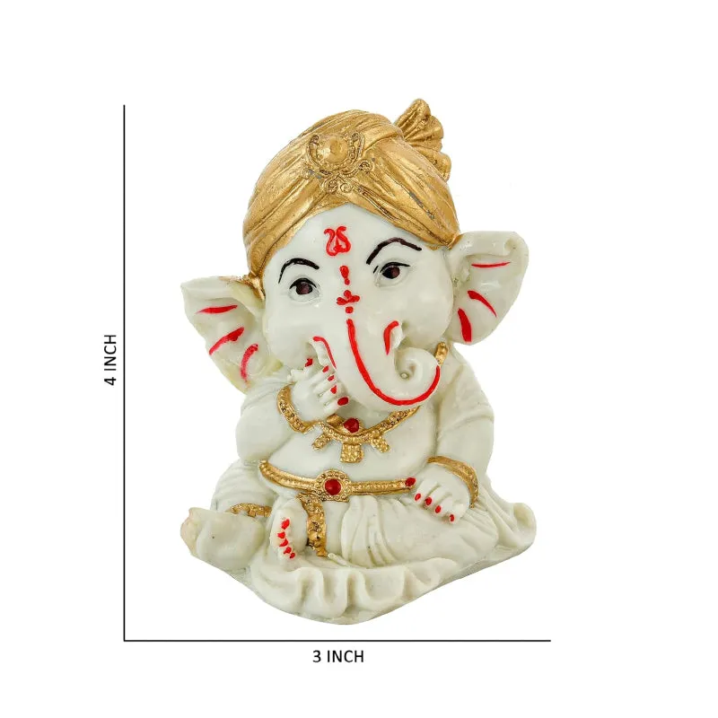 White Bal Ganesha Idol media 5