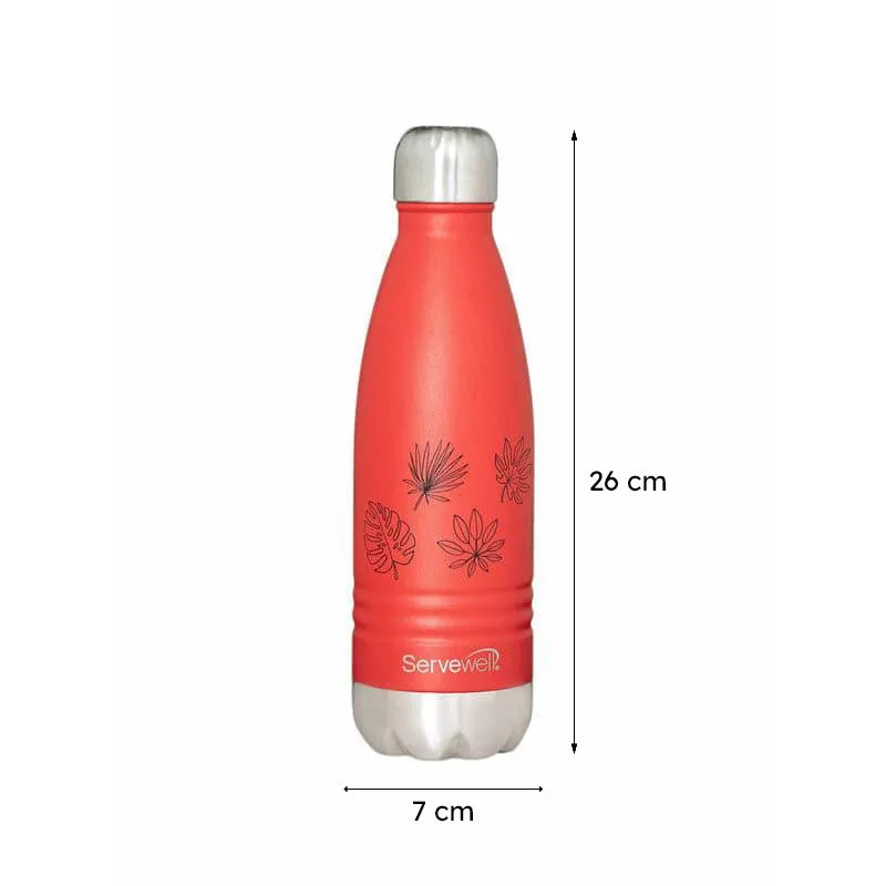 Leafy Mate Hot & Cold Thermos Bottle (Red) - 500 mL media 5