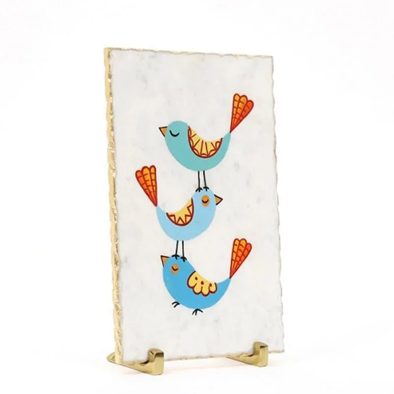 Chirpster Muse Printed Marble Showpiece media 3
