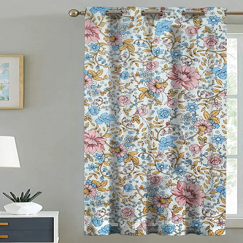 Clémence Floral Cotton Curtain media 1
