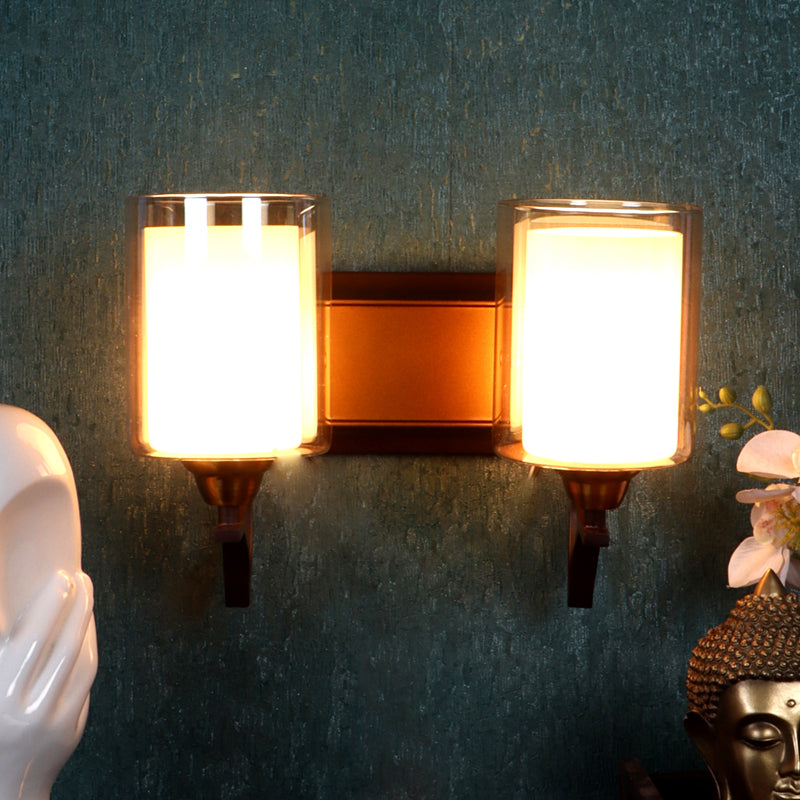 Glen Iron Wall Lamp With Glass Shade