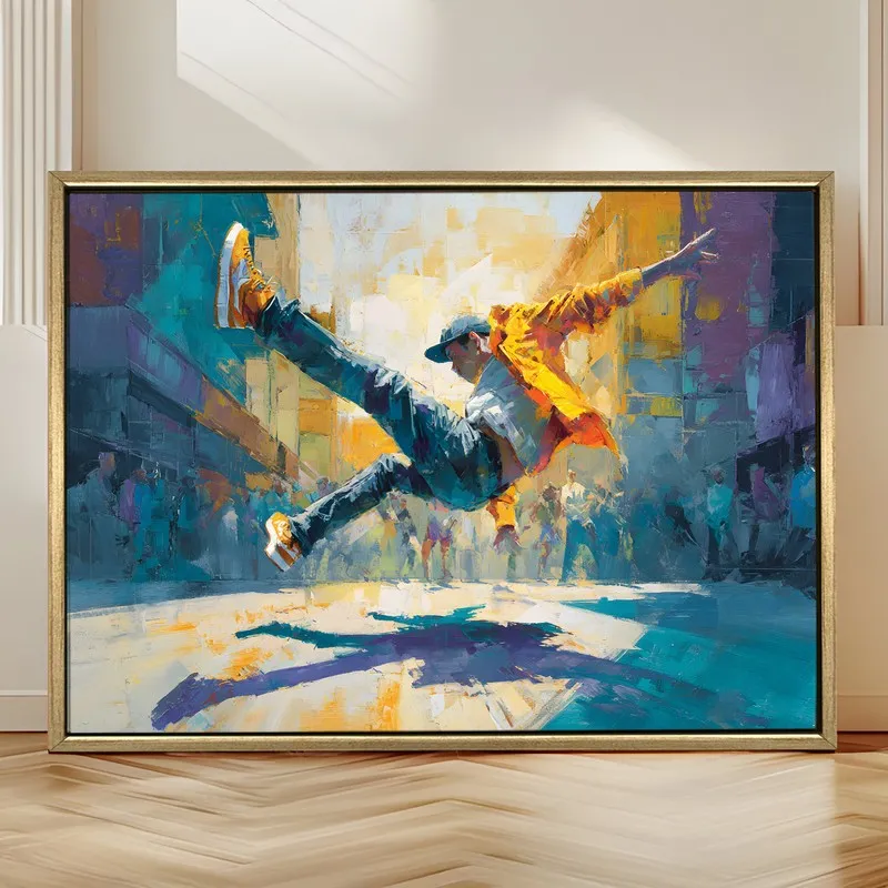 Static Friction Canvas Wall Painting With Frame media 4