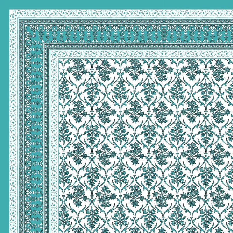 Artio Cotton Bedsheet (Green,White) - 240 TC media 5