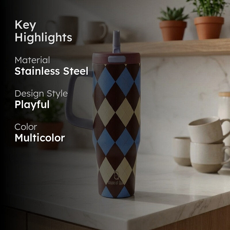 Argyle Luxe Stainless Steel Tumbler - 1200 ML media 2