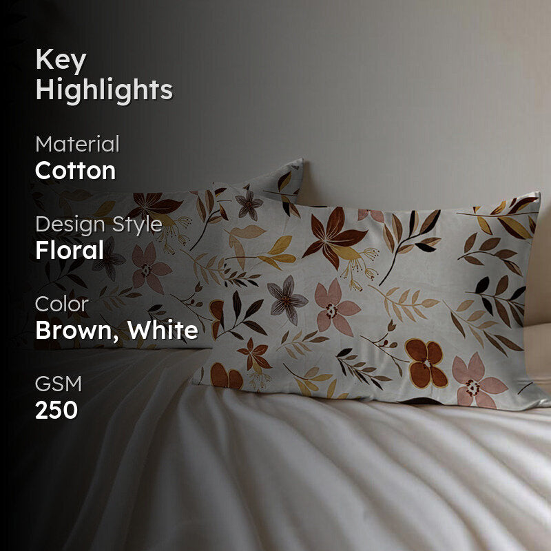 Fleur Charm Cotton Pillow Cover - Set Of Two media 2