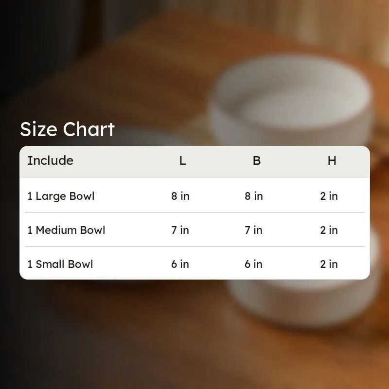 Salizo Ceramic Salad Bowl (700 mL,500 mL,350 mL) - Set Of Three media 8