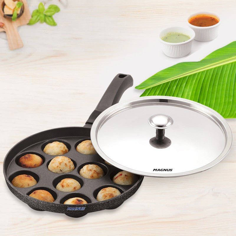 EvenHeat Non-Stick Paniyaram Pan With Lid media 5