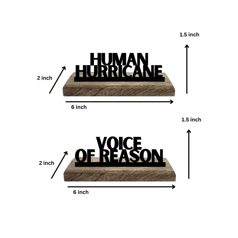 Human Hurricane Typography Showpiece - Set Of Two media 5